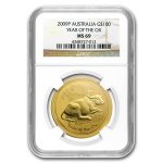 2009 1 oz Gold Lunar Year of the Ox MS-69 NGC (Series II)