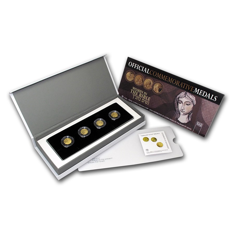 2009-2011 Israel 4-Coin Gold Women of The Bible Set