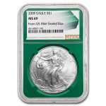 2009 American Silver Eagle MS-69 NGC (Green Holder)