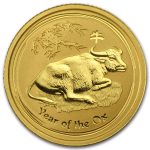 2009 Australia 1/10 oz Gold Lunar Ox BU (Series II)