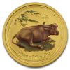 2009 Australia 1/4 oz Gold Lunar Ox BU (SII, Colorized)