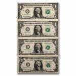 2009 (C-Philadelphia) $1 FRN CU (Fr#3000-A) 4 Note Uncut Sheet