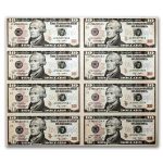 2009 (C-Philadelphia) $10 FRN CU (Fr#2041-C) 8 Note Uncut Sheet