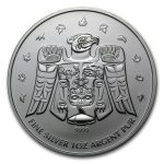 2009 Canada 1 oz Silver Olympic Thunderbird Totem BU (Abrasions)