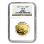 2009 China 1/2 oz Gold Panda MS-69 NGC