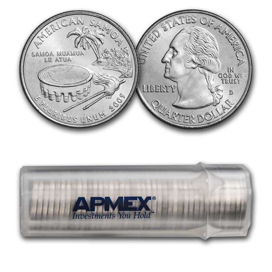 2009-D American Samoa U.S. Territory Quarter 40-Coin Roll BU