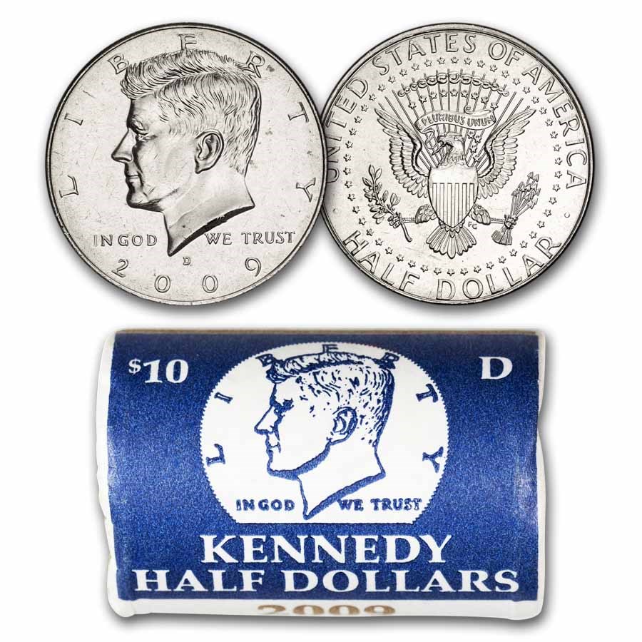 2009-D Kennedy Half Dollar 20-Coin Roll BU (Mint Wrapped)