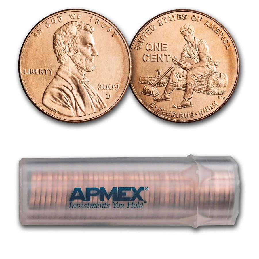 2009-D Lincoln Cent Formative Years 50-Coin Roll BU
