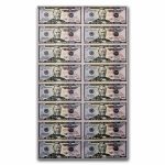 2009 (F-Atlanta) $50 FRN CU (Fr#2131-F) 16 Note Uncut Sheet.
