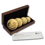 2009 GB 4-Coin Gold Britannia Proof Set (w/Box & COA)