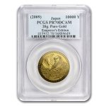 2009 Japan Gold 10K 20th Anniv Emperor's Enthronement PR-70 PCGS