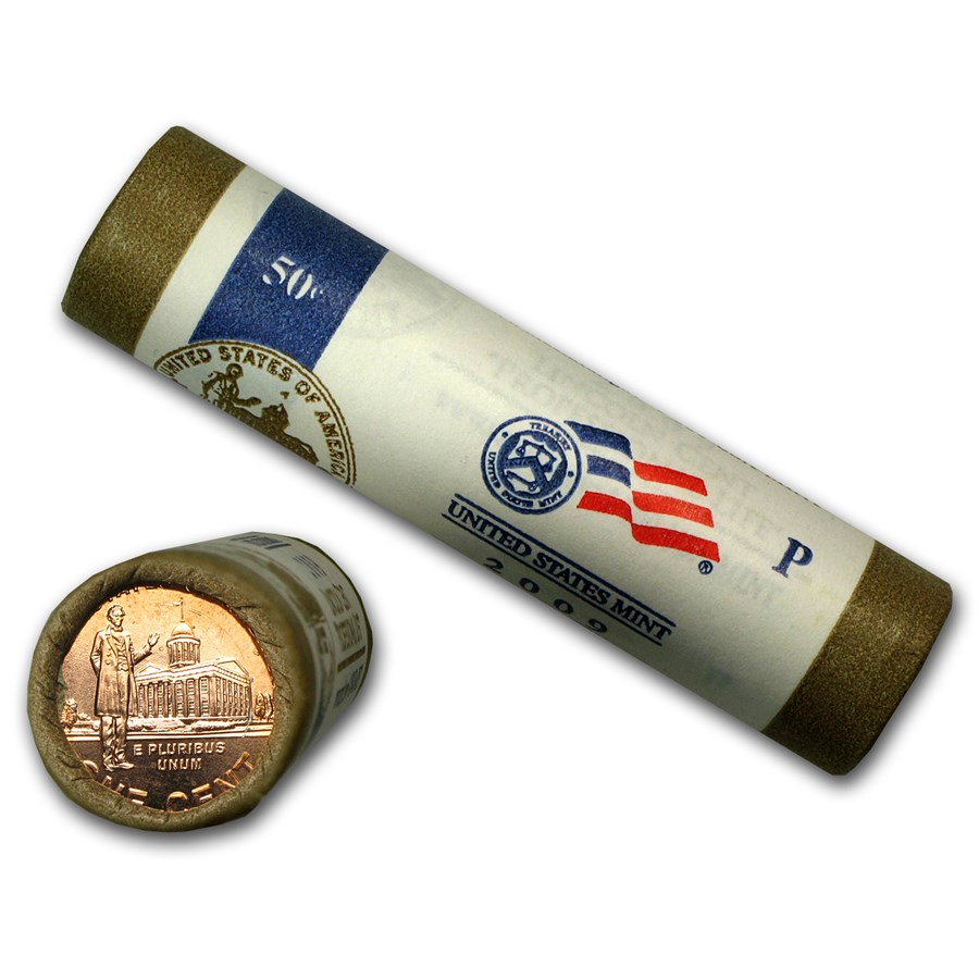 2009 Lincoln Cent Professional Life (P&D 2 Roll Mint Wrapped Set)