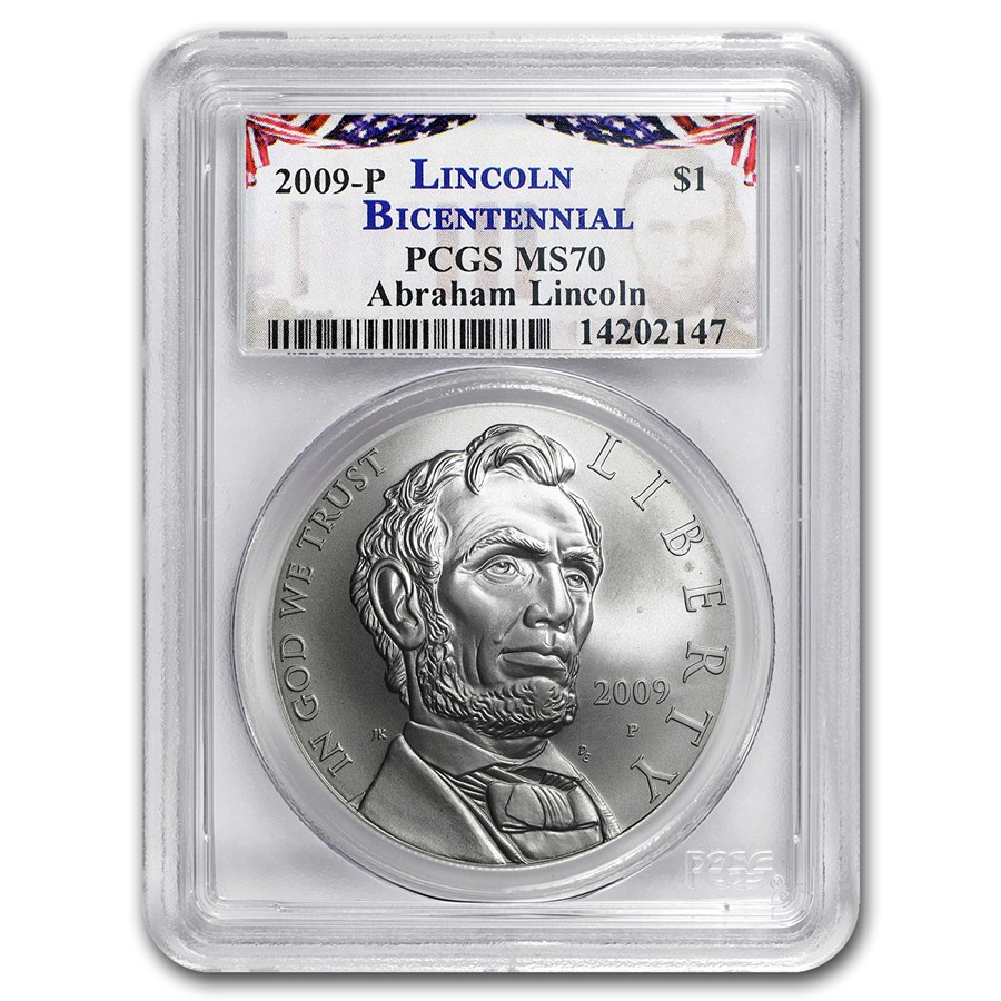2009-P Abraham Lincoln $1 Silver Commem MS-70 PCGS