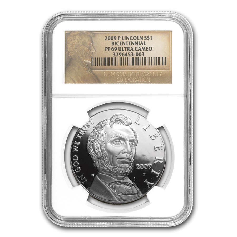 2009-P Abraham Lincoln $1 Silver Commem PF-69 NGC