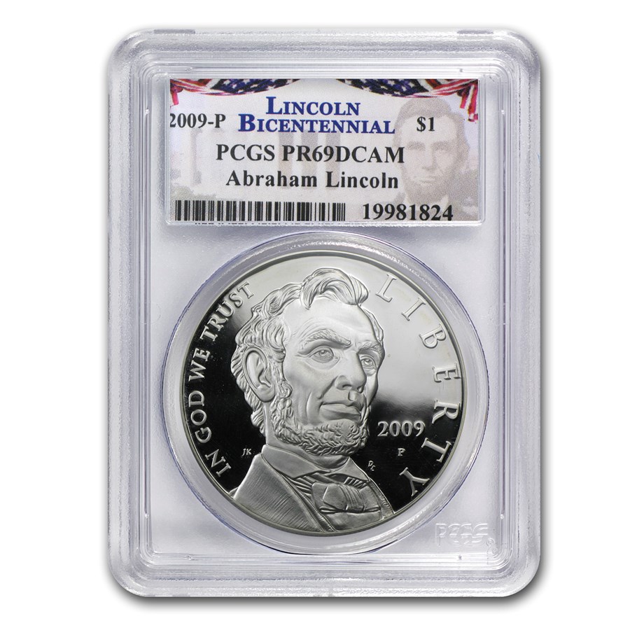 2009-P Abraham Lincoln $1 Silver Commem PR-69 PCGS