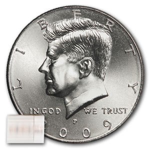 2009-P Kennedy Half Dollar 20-Coin Roll BU