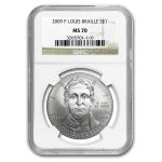 2009-P Louis Braille $1 Silver Commem MS-70 NGC