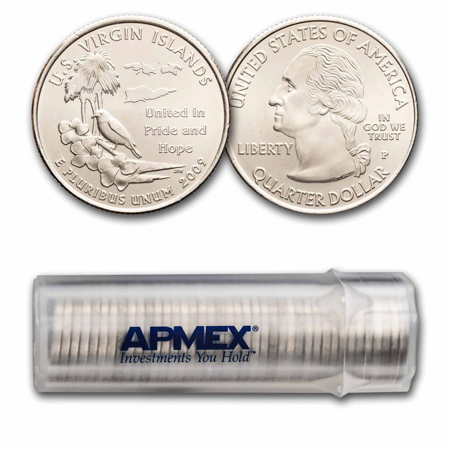 2009-P U.S. Territory U.S. Virgin Islands Quarter 40-Coin Roll BU