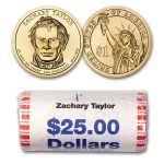 2009-P Zachary Taylor 25-Coin Presidential Dollar Roll