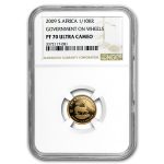 2009 S. Africa 1/10 oz Gold Krugerrand PF-70 NGC (Govt on Wheels)