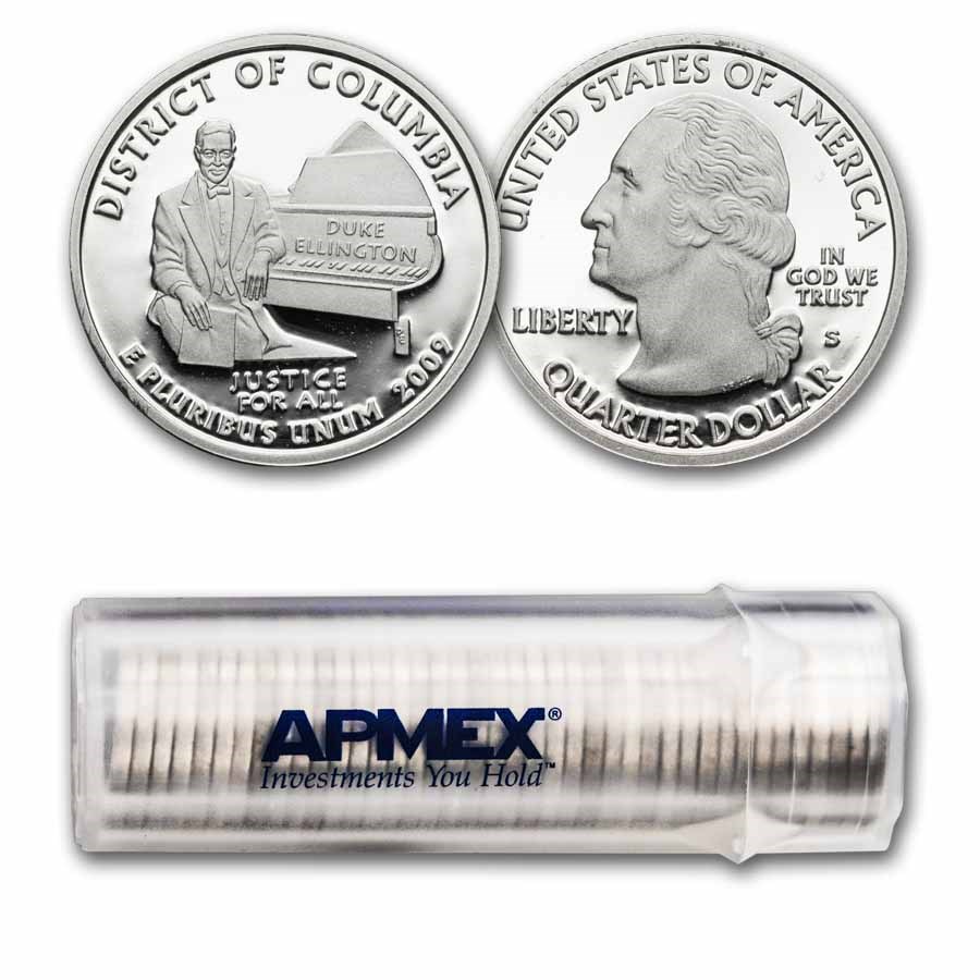 2009-S District of Columbia Quarter Proof 40-Coin Roll (Silver)