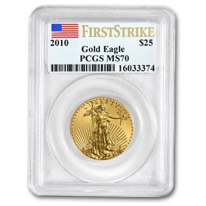 2010 1/2 oz American Gold Eagle MS-70 PCGS (FirstStrike®)