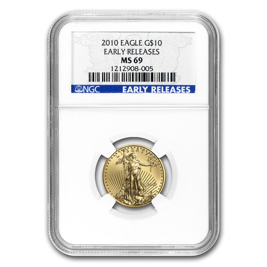 2010 1/4 oz American Gold Eagle MS-69 NGC (Early Releases)