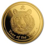 2010 Australia 1 oz Gold Lunar Tiger Proof (Series II)