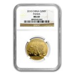 2010 China 1/2 oz Gold Panda MS-69 NGC