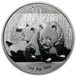 2010 China 1 oz Silver Panda BU (In Capsule)
