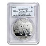 2010 China 1 oz Silver Panda MS-70 PCGS