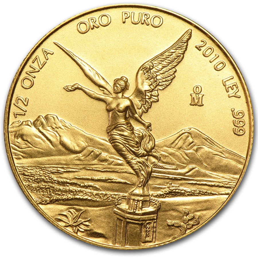 2010 Mexico 1/2 oz Gold Libertad BU
