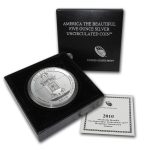 2010-P 5 oz Silver ATB Hot Springs (w/Box & COA)