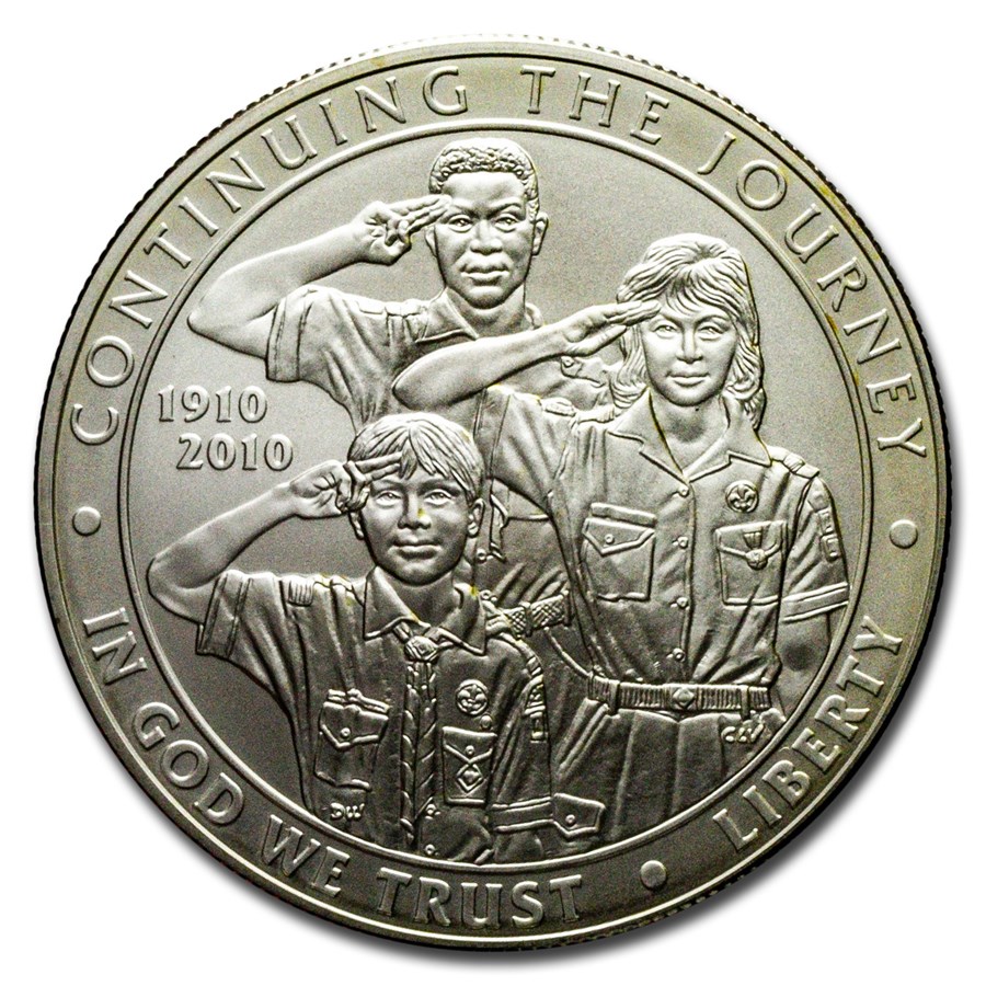 2010-P Boy Scouts Centennial $1 Silver Commem BU (Capsule Only)