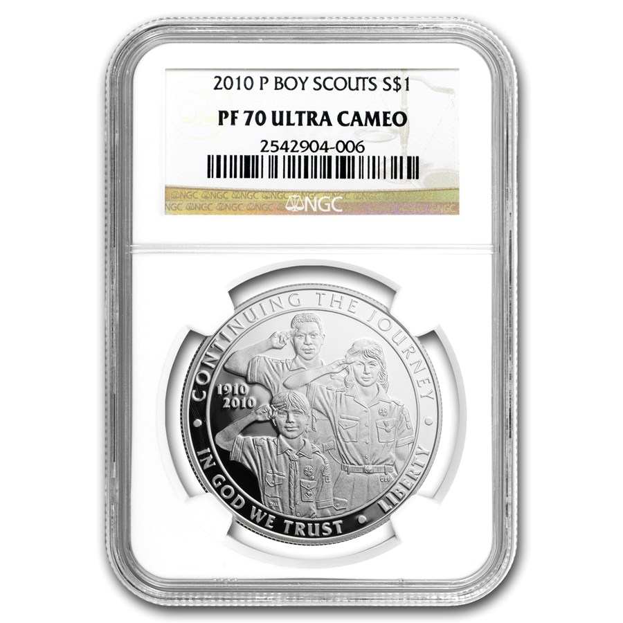 2010-P Boy Scouts Centennial $1 Silver Commem PF-70 NGC