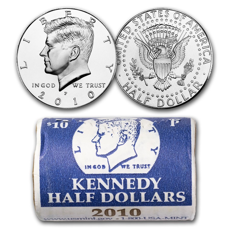 2010-P Kennedy Half Dollar 20-Coin Roll BU (Mint Wrapped)