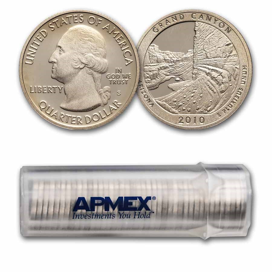 2010-S ATB Quarter Grand Canyon Park Gem Proof 40-Coin Roll