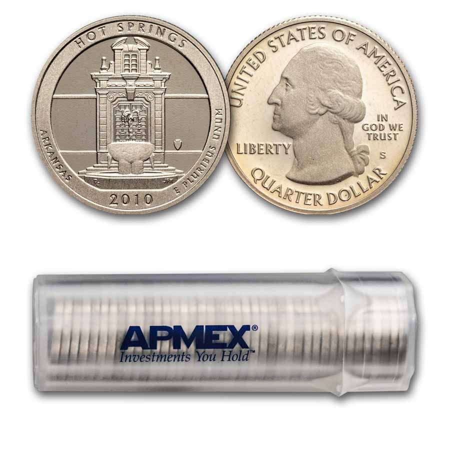 2010-S ATB Quarter Hot Springs Nat'l Park Gem Proof 40-Coin Roll