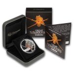 2010 Tuvalu 1 oz Silver Colorized Great Warriors: Samurai Proof