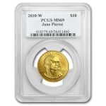 2010-W 1/2 oz Gold Jane Pierce MS-69 PCGS
