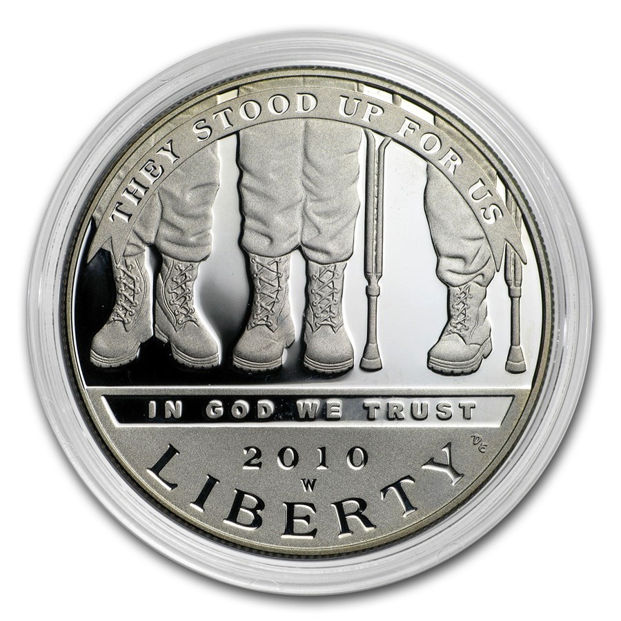 2010-W Disabled American Veterans $1 Silver Commem Prf (Capsule)