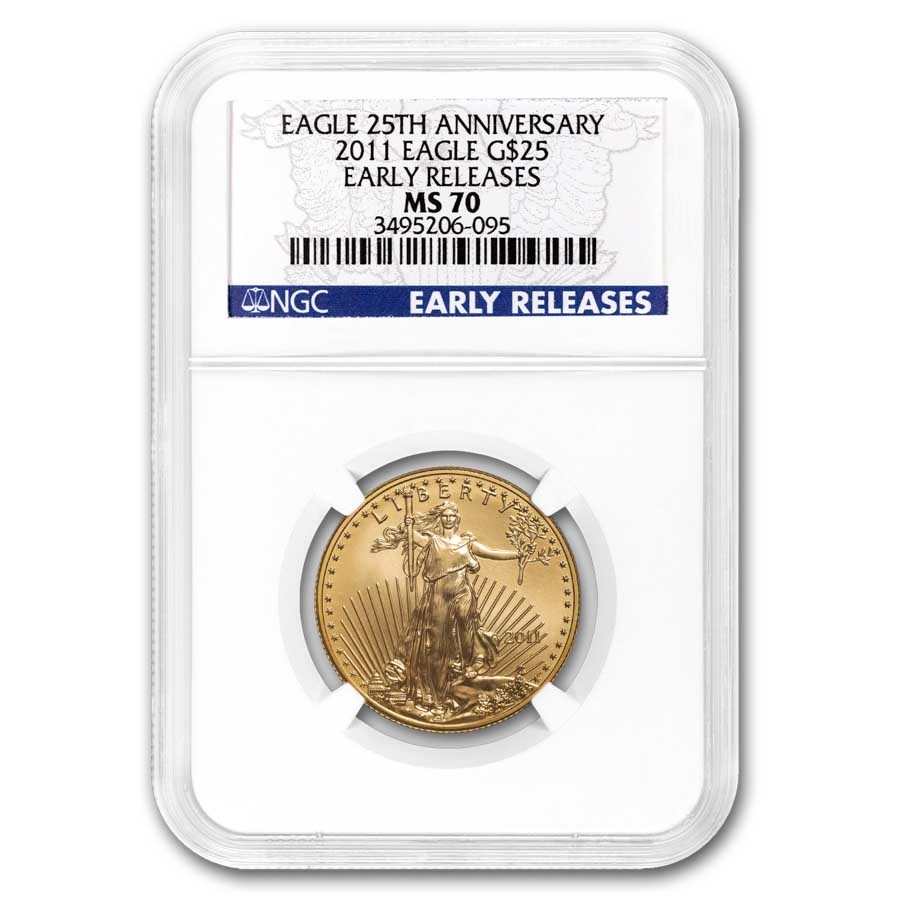 2011 1/2 oz American Gold Eagle MS-70 NGC (Early Releases)