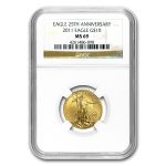 2011 1/4 oz American Gold Eagle MS-69 NGC