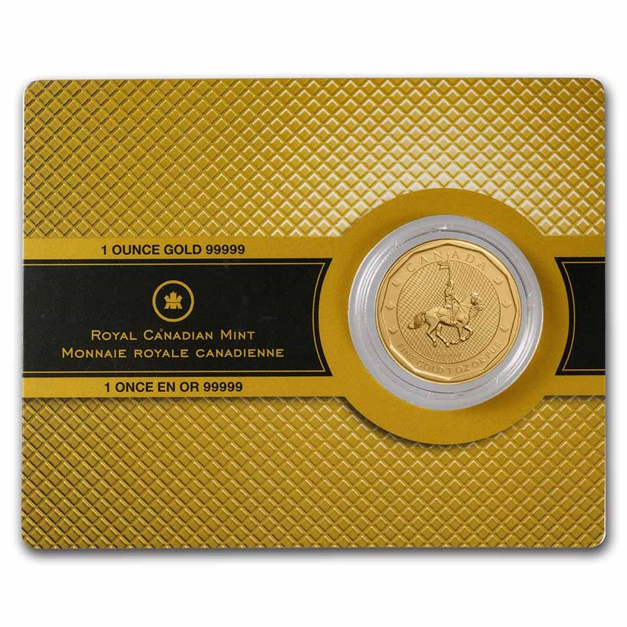 2011 Canada 1 oz Gold Mountie Maple Leaf .99999 BU (w/Assay Card)