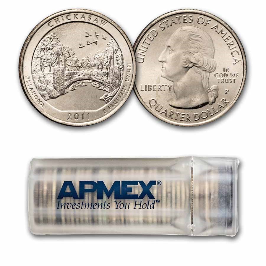 2011-P ATB Quarter Chickasaw National Recreation 40-Coin Roll BU