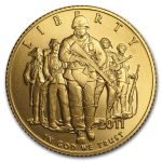 2011-P Gold $5 Commemorative Army BU (w/Box & COA)