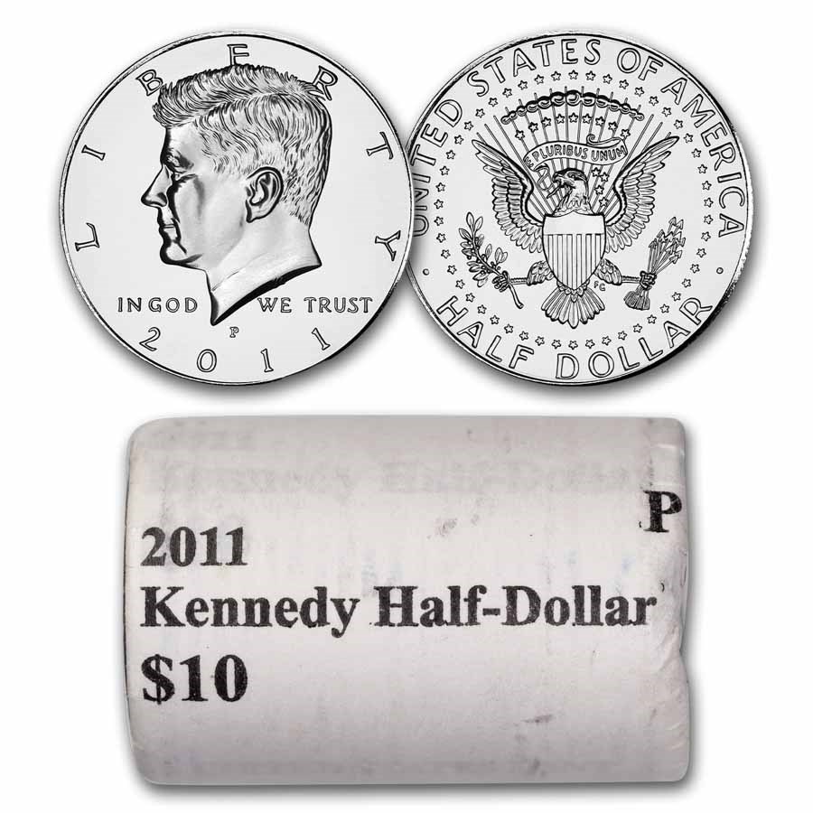 2011-P Kennedy Half Dollar 20-Coin Mint Wrapped Roll BU