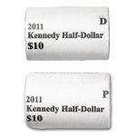 2011-P&D Kennedy Half Dollar 20-Coin 2 Rolls Set (Mint Wrapped)