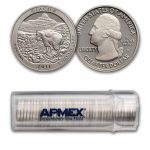 2011-S ATB Quarter Glacier Nat'l Park Proof 40-Coin Roll (Silver)