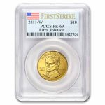2011-W 1/2 oz Proof Gold Eliza Johnson PR-69 PCGS (FirstStrike®)